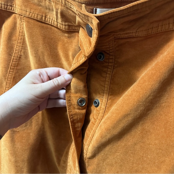 Madewell Orange Velveteen A-Line Mini Skirt: Button-Front Edition - Picture 8 of 11
